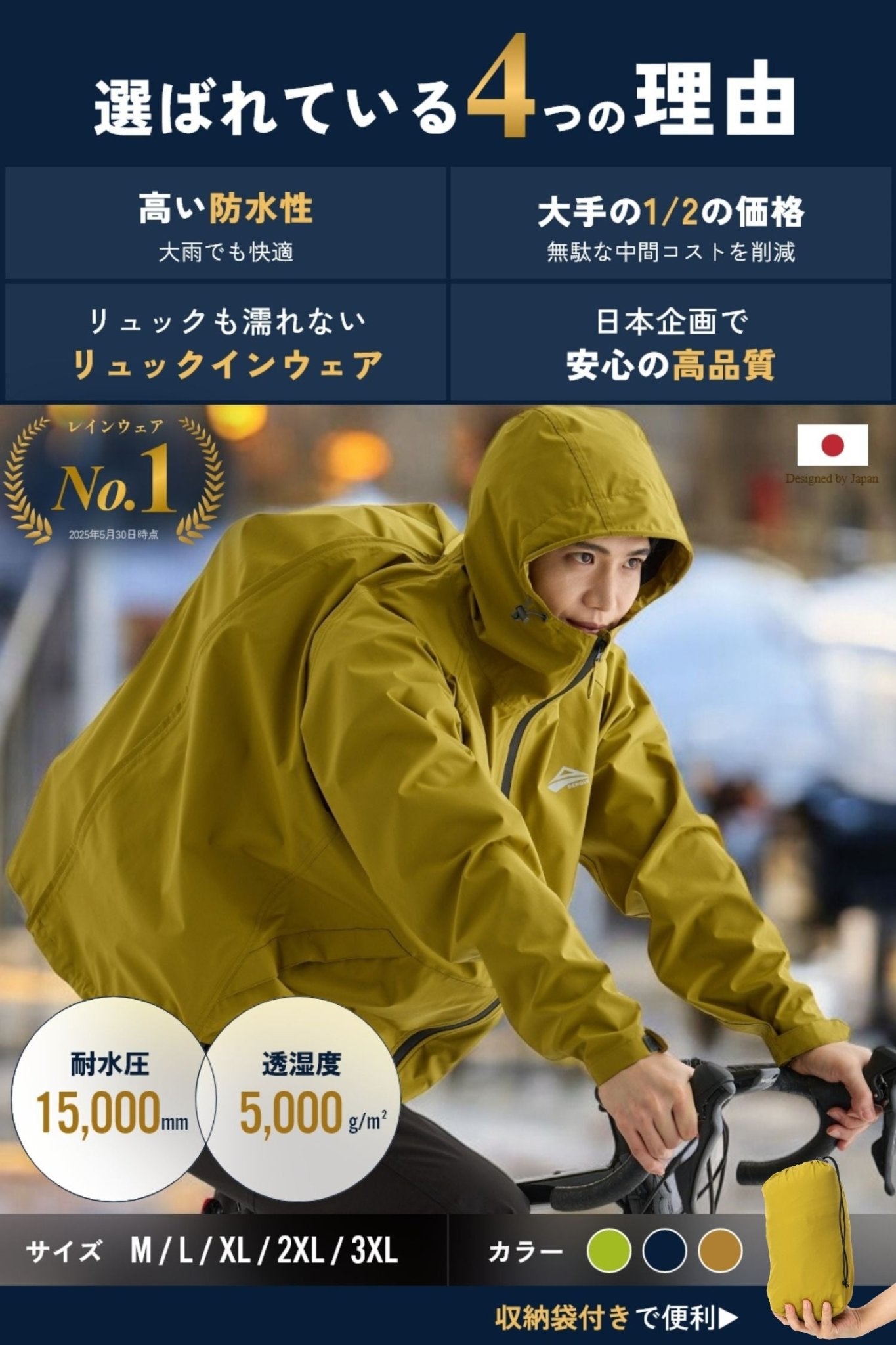 リュックインレインウェア [BE132] - BENQUE - store