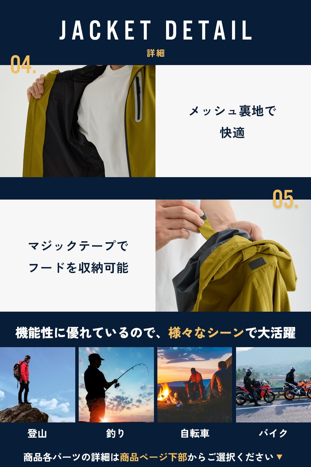 自転車用レインウェア上下 [BE133] - BENQUE - store